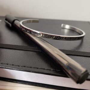 My Courage Always Rises Stainless Steel Bracelet