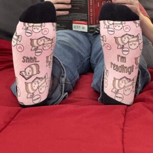 "Shhh...I'm reading" Panda Socks